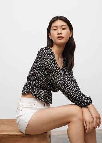 Mango Wrap floral blouse offer