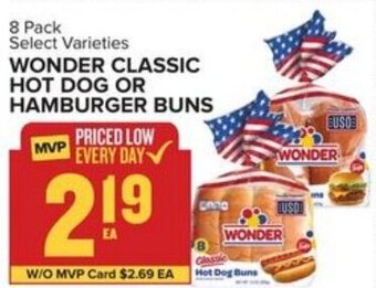 Food Lion Wonder Classic Hot Dog or Hamburger Buns offer