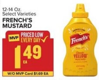 Food Lion French's Mustard 12-14 oz offer