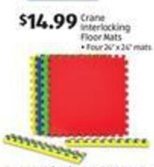 Aldi Crane Interlocking Floor Mats Four 24"x24" Mats offer