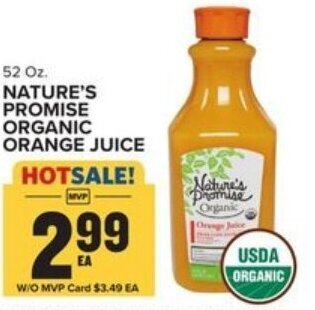 Food Lion Nature's Promise Organic Orange Juice 52 oz offer