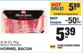 Food Lion Hormel Bacon 12.16 oz offer