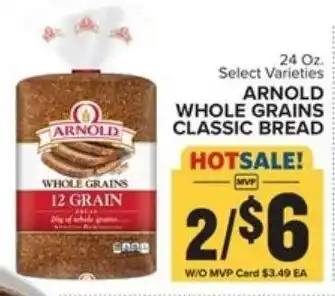 Food Lion Arnold Whole Grains Classic Bread 24 oz. offer