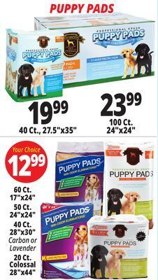 Ocean State Job Lot Puppy pads offer