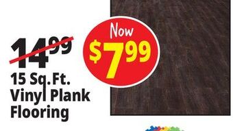 Ocean State Job Lot 15 sq.ft. vinyl plank flooring offer