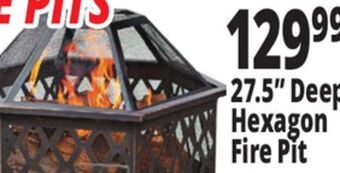 Ocean State Job Lot 27.5" deep hexagon fire pit offer