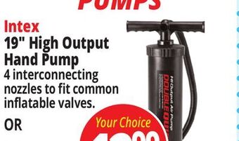 Ocean State Job Lot Intex 19" high output hand pump offer