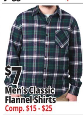 Ocean State Job Lot Men's classic flannel shirts offer