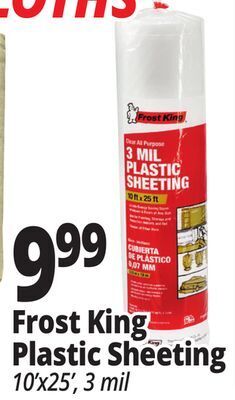 Ocean State Job Lot Frost king plastic sheeting offer