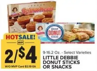 Food Lion Little Debbie Donut Sticks or Snacks 9-16.2 oz offer