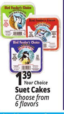 Ocean State Job Lot Suet cakes offer