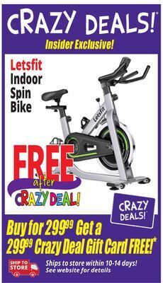 Ocean State Job Lot Letsfit indoor spin bike offer