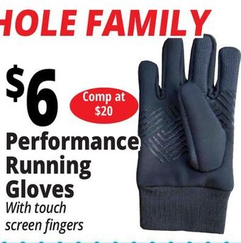 Ocean State Job Lot Performance running gloves offer