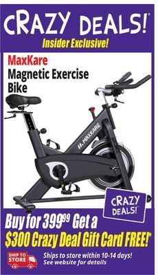 Ocean State Job Lot Maxkare magnetic exercise bike offer