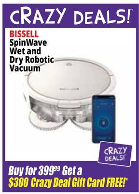 Ocean State Job Lot Bissell spinwave wet and dry robotic vacuum offer