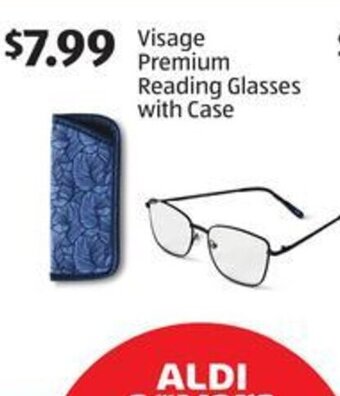 Aldi Visage Premium Reading Glasses with Case offer