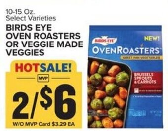 Food Lion Birds Eye Oven Roasters or Veggie Made Veggies 10-15 oz offer