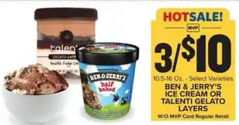 Food Lion Ben& Jerry's Ice Cream or Talenti Gelato Layers 10.5-16 oz offer