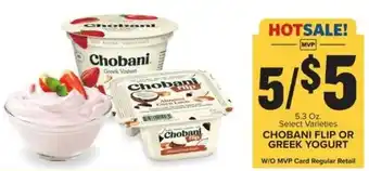 Food Lion Chobani Flip or Greek Yogurt 5.3 oz offer