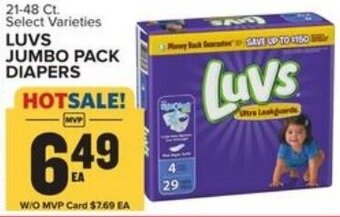 Food Lion Luvs Jumbo Pack Diapers offer