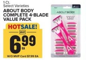 Food Lion About Body Complete 4-Blade Value Pack offer