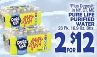 Bravo Supermarkets Pure life purified water offer