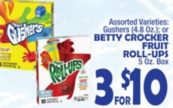 Bravo Supermarkets Betty crocker fruit roll-ups 5 oz. box offer