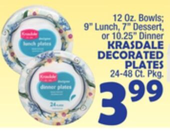 Bravo Supermarkets Krasdale decorated plates offer