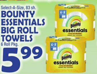 Bravo Supermarkets Bounty essentials big roll towels offer