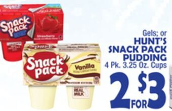 Bravo Supermarkets Hunt's snack pack pudding offer