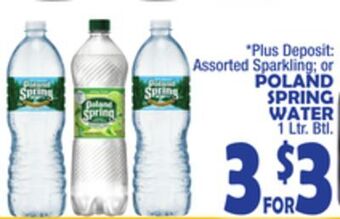 Bravo Supermarkets Poland spring water offer