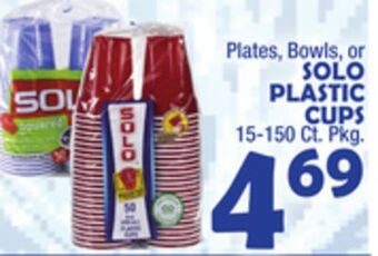 Bravo Supermarkets Solo plastic cups offer