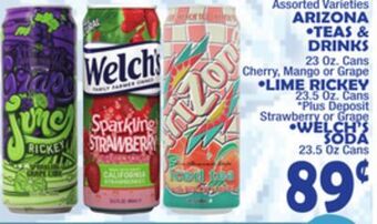 Bravo Supermarkets Arizona teas & drinks 23 oz. cans offer
