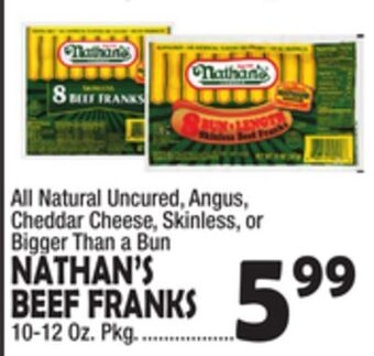 Bravo Supermarkets Nathan's beef franks offer