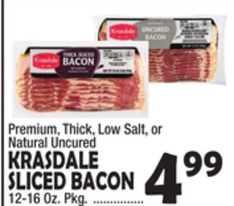 Bravo Supermarkets Krasdale sliced bacon offer