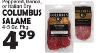 Bravo Supermarkets Columbus salame offer