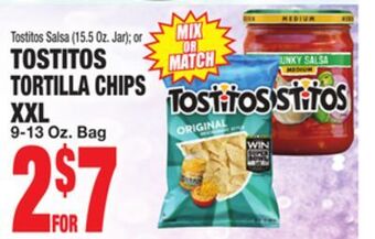 C Town Tostitos tortilla chips xxl 9-13 oz. bag offer