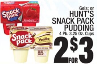 C Town Hunt's snack pack pudding offer