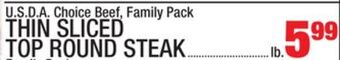 C Town Thin sliced top round steak offer