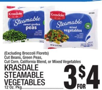 C Town Krasdale steamable vegetables offer
