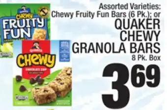 C Town Quaker chewy granola bars 8 pk. box offer