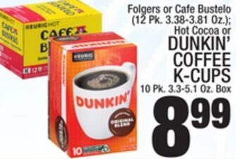 C Town Dunkin' coffee k-cups 10 pk. 3.3-5.1 oz. box offer