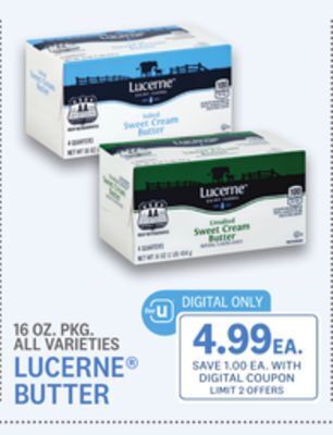 Kings Food Markets Lucerne® butter offer