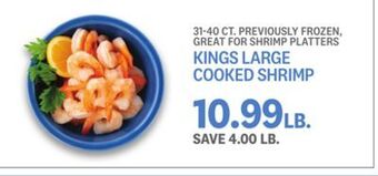 Kings Food Markets Kings large cooked shrimp offer