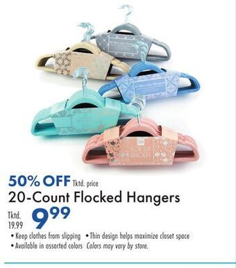 Boscov's 20-count flocked hangers offer