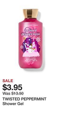 Bath & Body Works Twisted peppermint shower gel offer