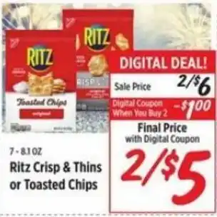 Rouses Ritz Crisp & Thins or Toasted Chips offer
