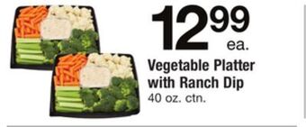 ACME Vegetable platter with ranch dip offer