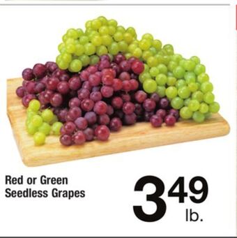 ACME Red or green seedless grapes offer