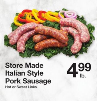 The Fresh Grocer Store made italian style pork sausage offer